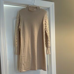 Elegant Cream Knit Dress